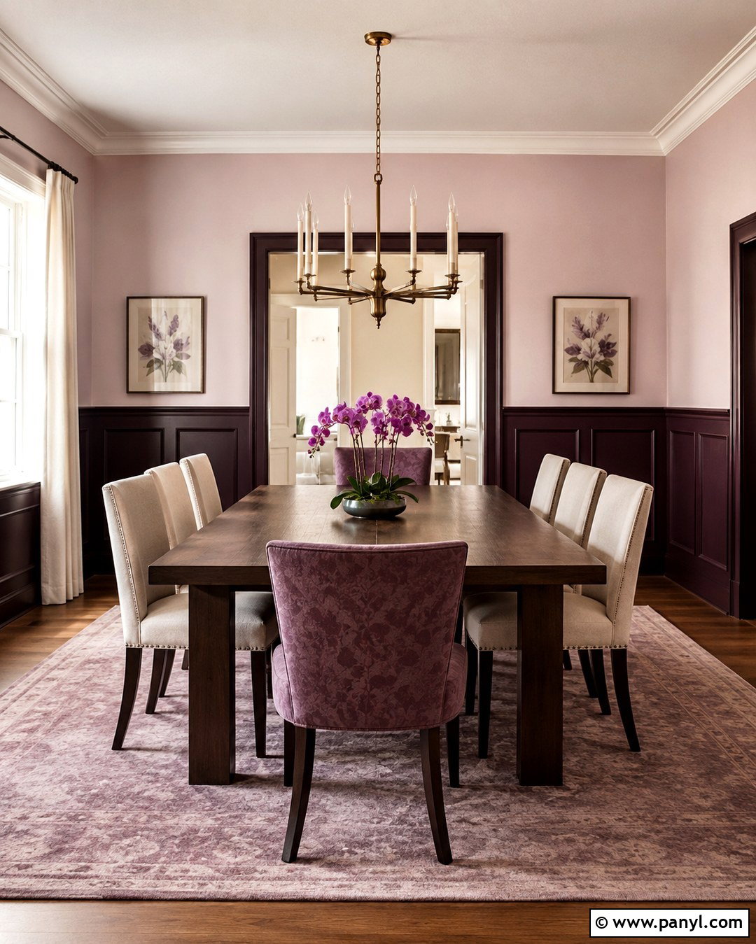 Midnight Orchid And Blush Pink Dining Room - 20 Midnight Orchid Color Ideas
