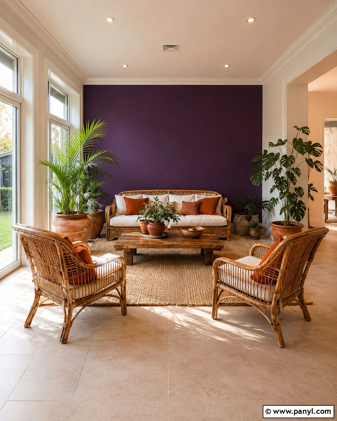 Midnight Orchid And Terracotta Sunroom - 20 Midnight Orchid Color Ideas