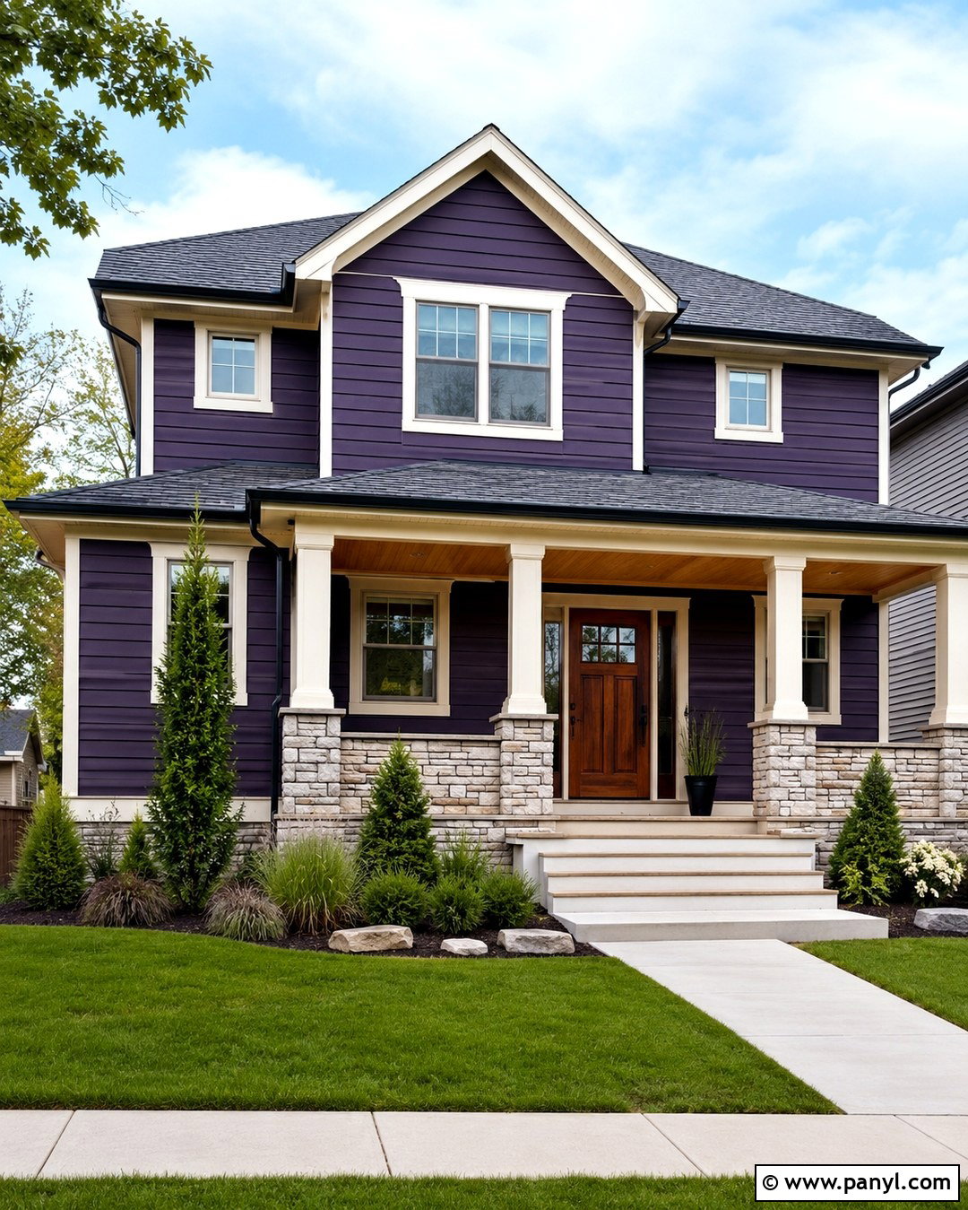 Midnight Orchid House Exterior - 20 Midnight Orchid Color Ideas