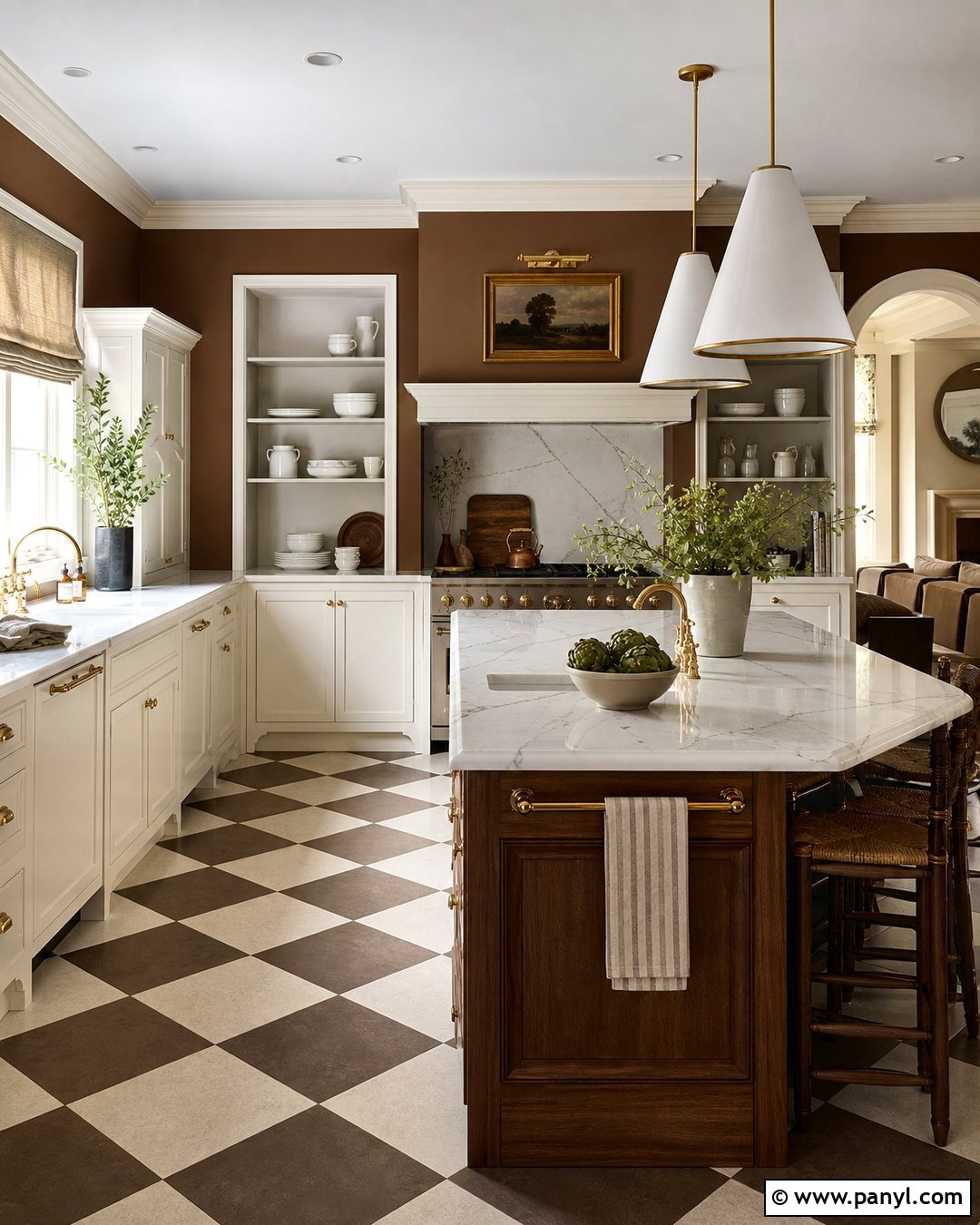 Milk Chocolate Brown Kitchen Walls - 20 Brown Kitchen Wall Colors
