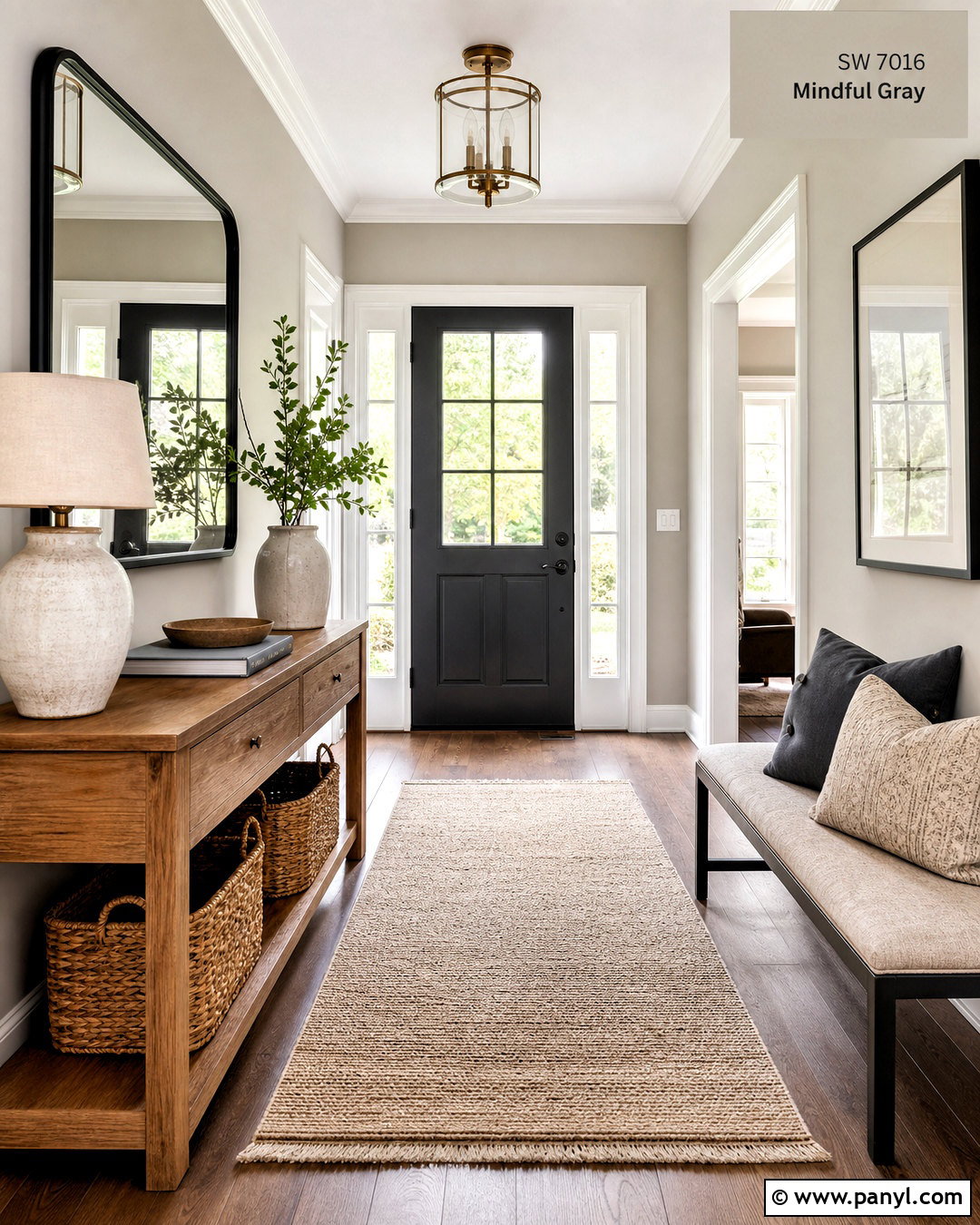 Mindful Gray Entryway - 20 sherwin williams mindful gray ideas