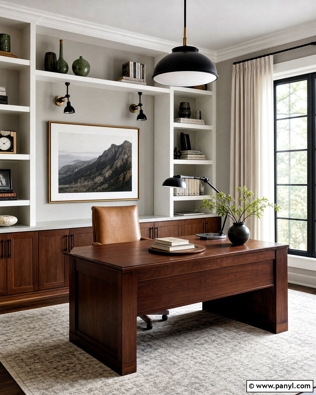Mindful Gray Home Office - 20 sherwin williams mindful gray ideas