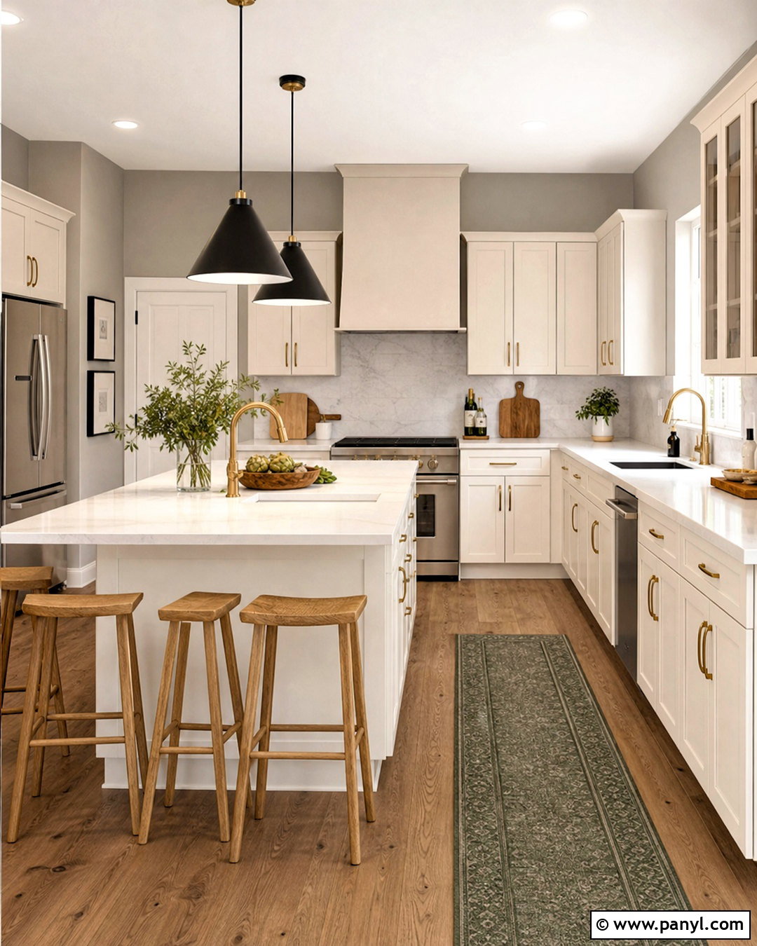 Mindful Gray Kitchen With White Cabinets - 20 sherwin williams mindful gray ideas