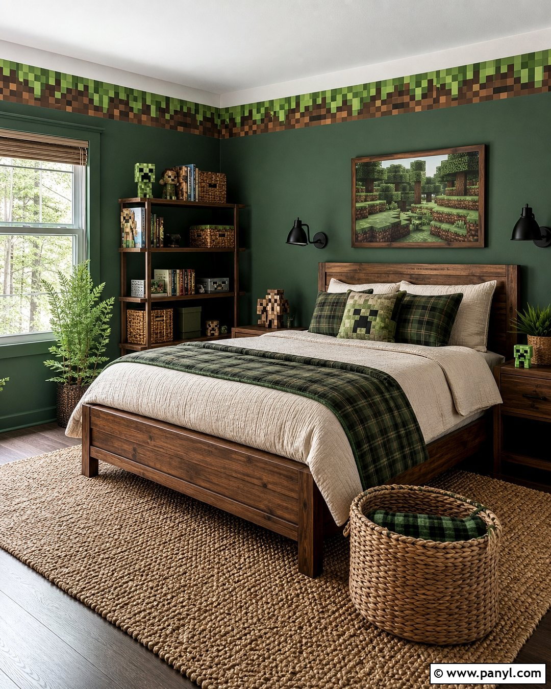 Minecraft Forest Green Wall - 20 Minecraft Green Wall Paint Ideas