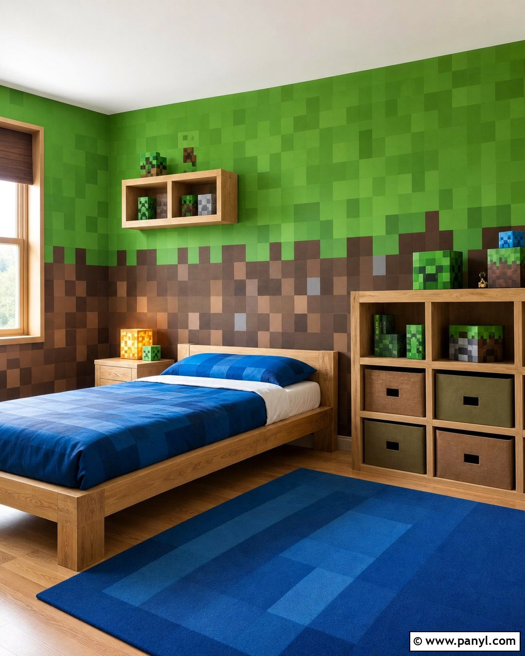 Minecraft Grass Block Green Wall - 20 Minecraft Green Wall Paint Ideas