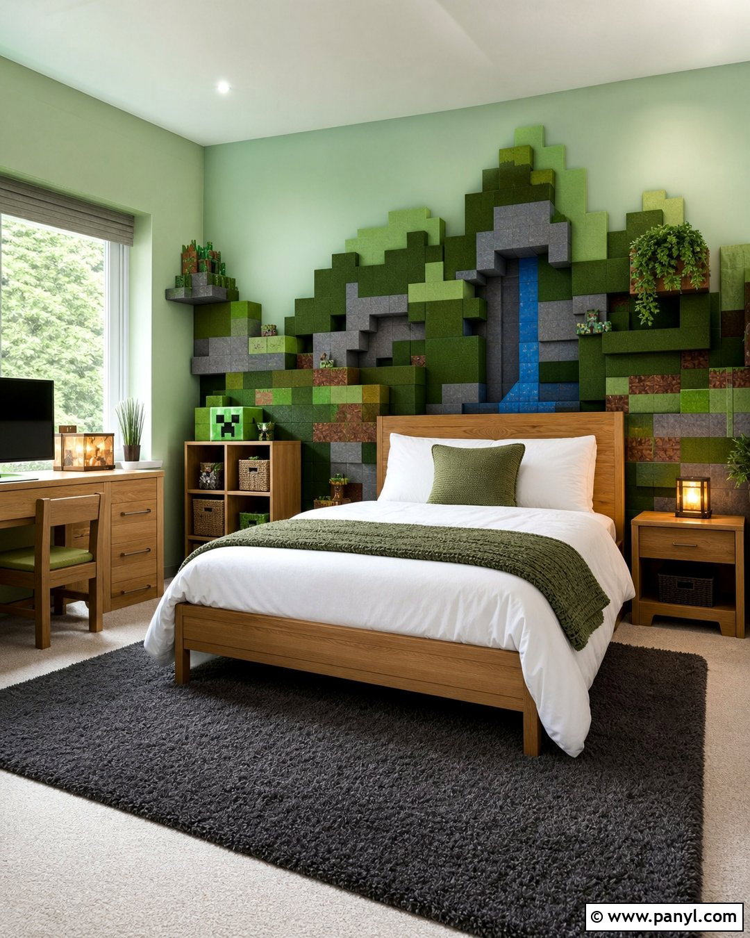 Minecraft Green Mountain Wall - 20 Minecraft Green Wall Paint Ideas