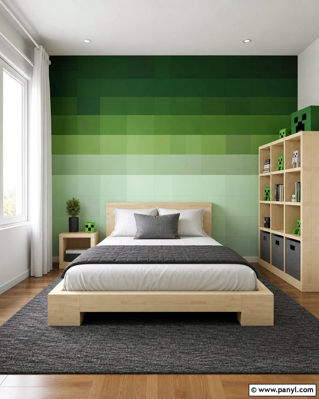 Minecraft Green Ombre Block Wall - 20 Minecraft Green Wall Paint Ideas