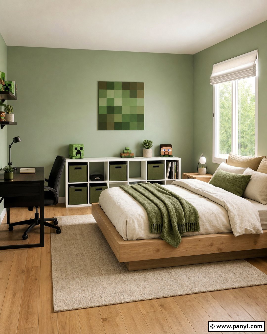 Minecraft Sage Green Bedroom Wall - 20 Minecraft Green Wall Paint Ideas