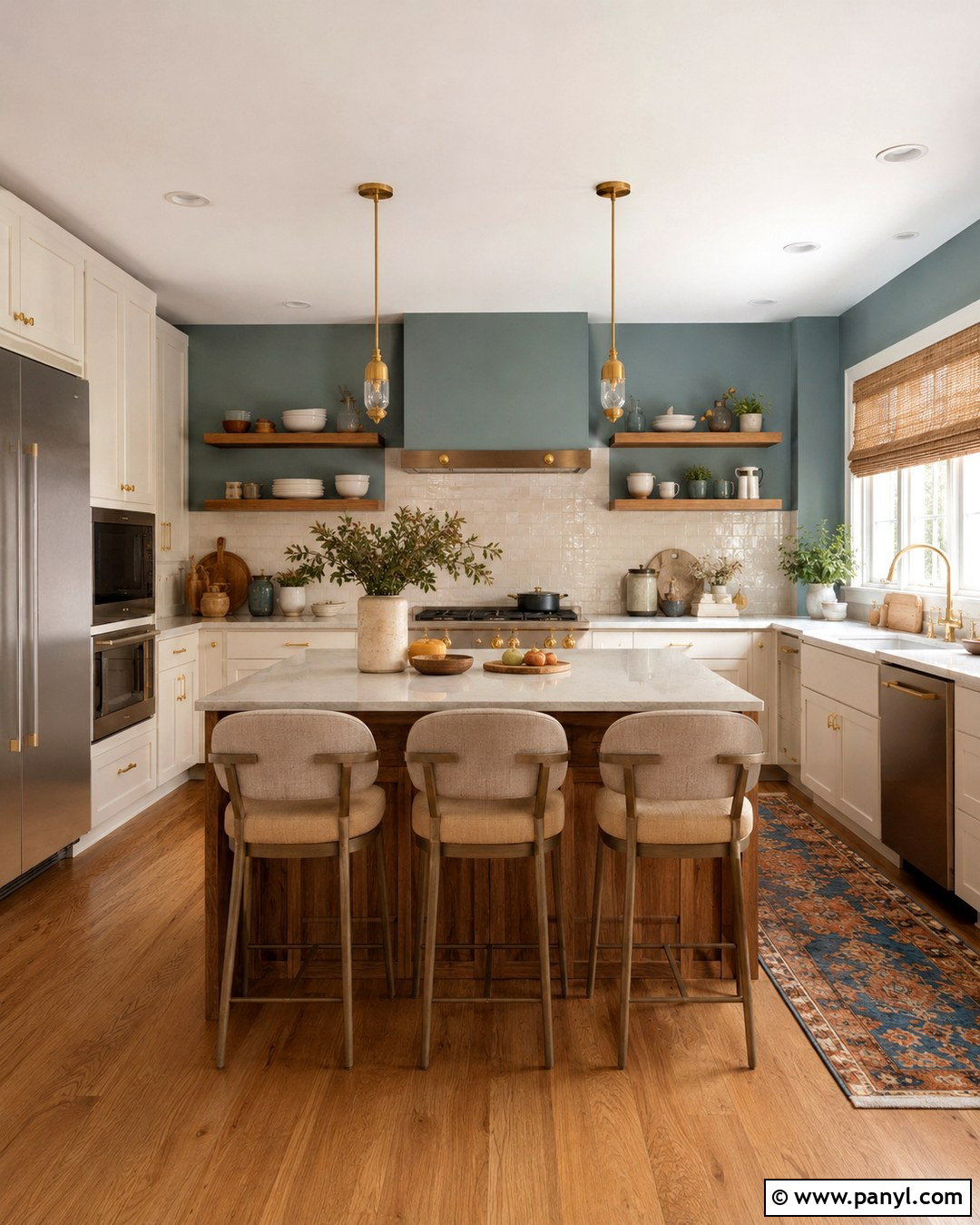 Mineral Blue Kitchen - 20 Painted Wall Colors