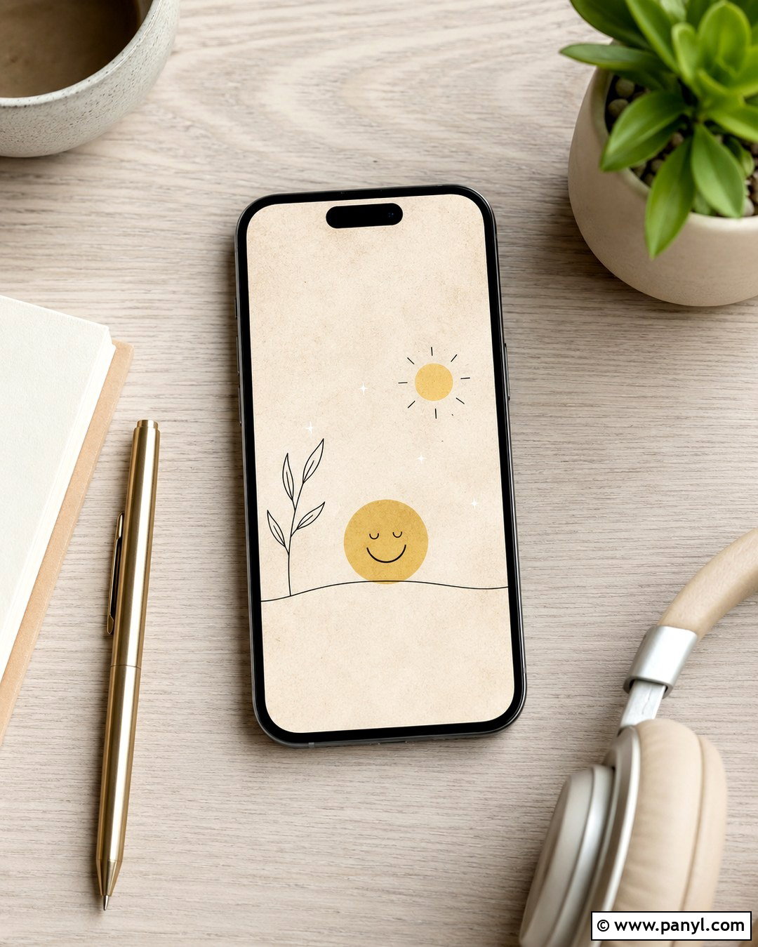 Minimal Beige Quote Wallpaper - 20 Smile And Be Happy Wallpaper Ideas