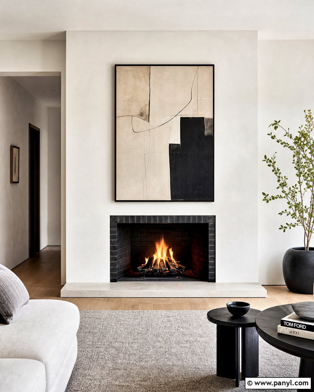 Minimal Brick Fireplace Surround - 20 updating fireplace brick ideas