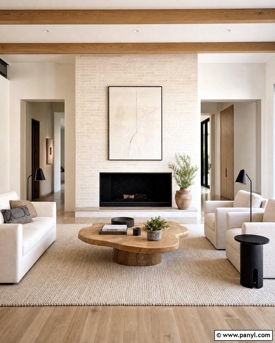 Minimal Brick Fireplace Without Mantel - 20 full wall brick fireplace makeover ideas