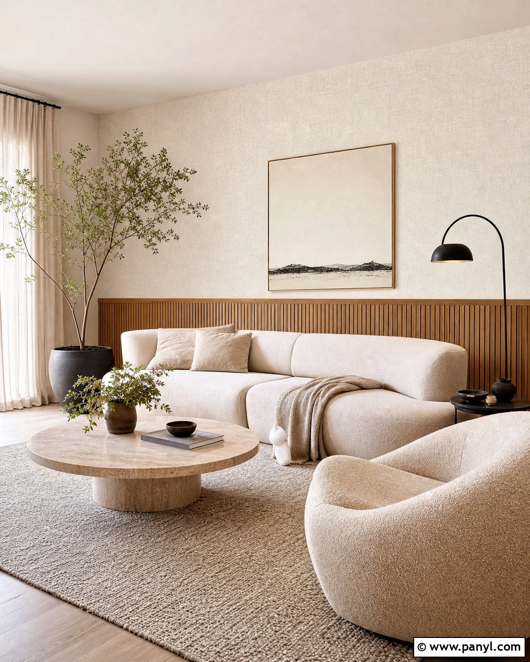 Minimal Half Wall Wallpaper With Wood Slats - 20 half wall wallpaper ideas