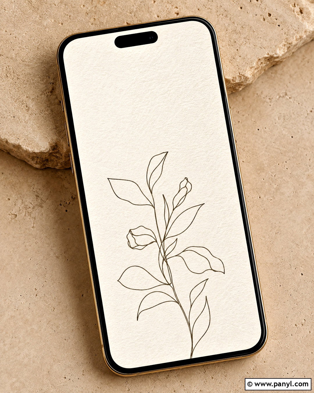 Minimal Line Art Lockscreen - 20 neutral lockscreen ideas