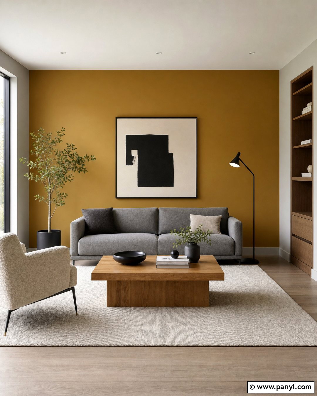 Minimal Mustard And Grey Living Room Walls - 20 Mustard And Grey Walls