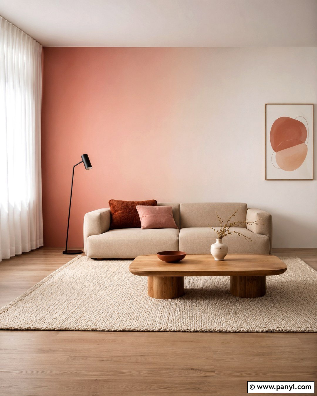 Minimal Pink Ombre Wall - 20 Pink Ombre Wall Paint Ideas