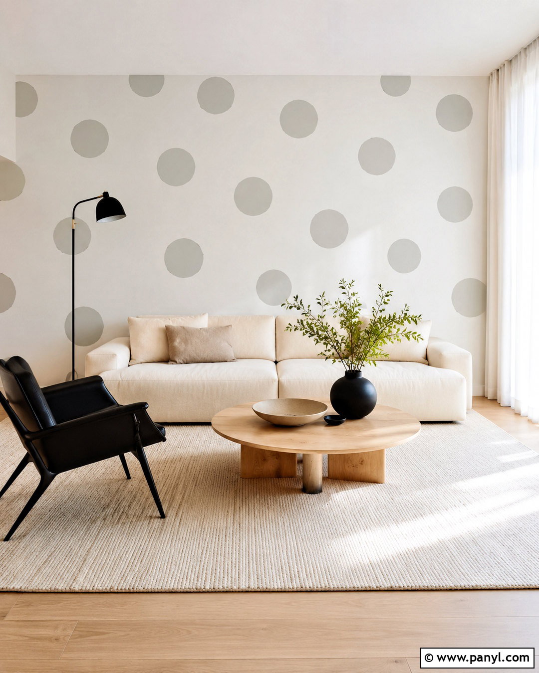 Minimal Polka Dot Wall - 40 polka dot walls