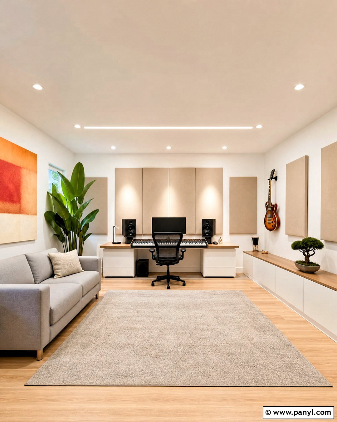 Minimalist Basement Music Room - 20 basement music room ideas