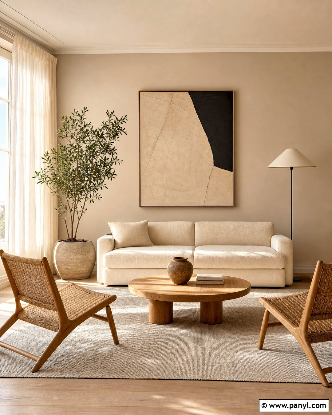 Minimalist Beige Living Room - 20 beige color palette living room ideas