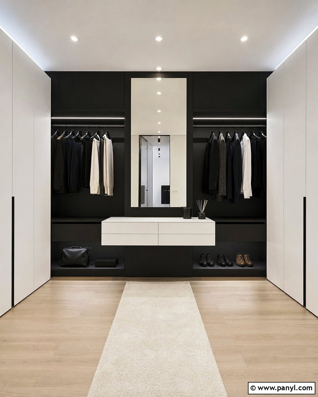 Minimalist Black Accent Wall Closet - 20 Black Accent Wall Closet Ideas