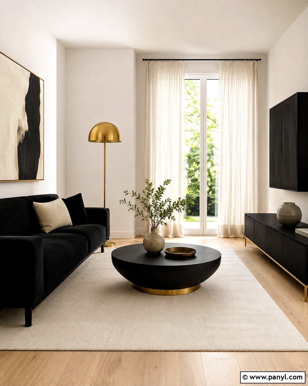 Minimalist Black And Gold Interior - 20 black and gold interior design ideas