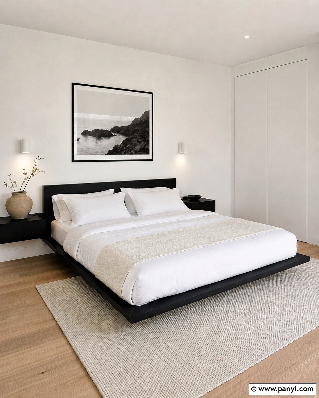 Minimalist Black And White Bedroom - 20 black and white bedrooms