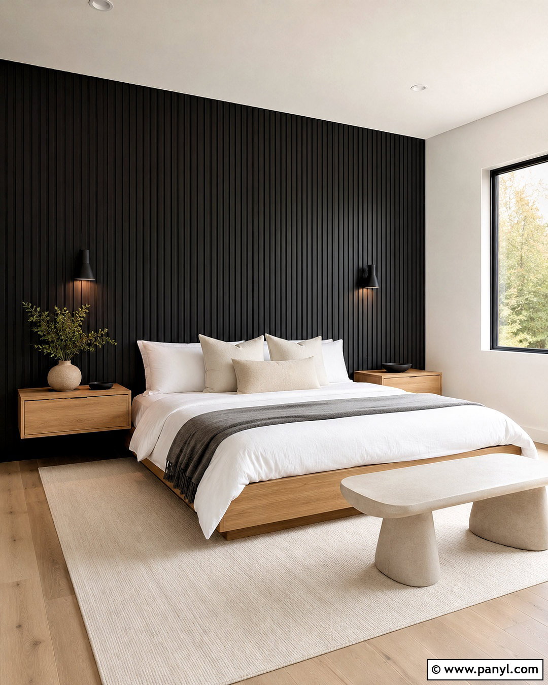 Minimalist Black Shiplap Bedroom - 20 black shiplap wall bedroom ideas