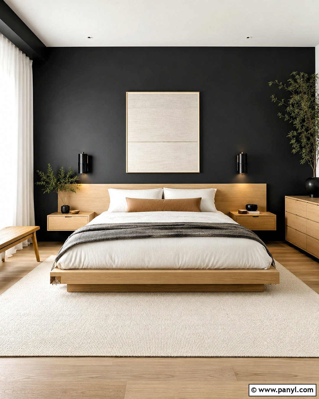 Minimalist Black Wall Bedroom - 20 black wall in bedroom ideas