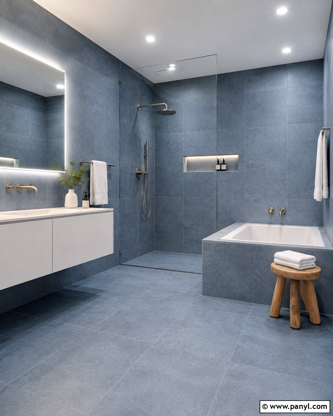 Minimalist Blue Bathroom - 20 modern blue bathroom ideas