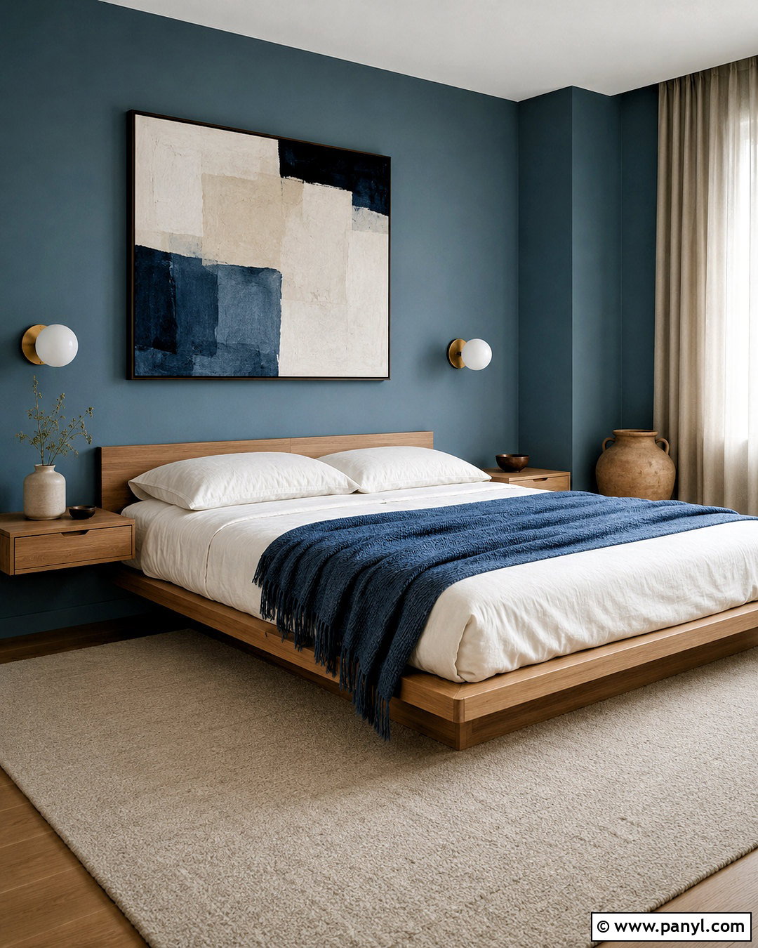 Minimalist Blue Bedroom - 20 blue colour bedroom ideas