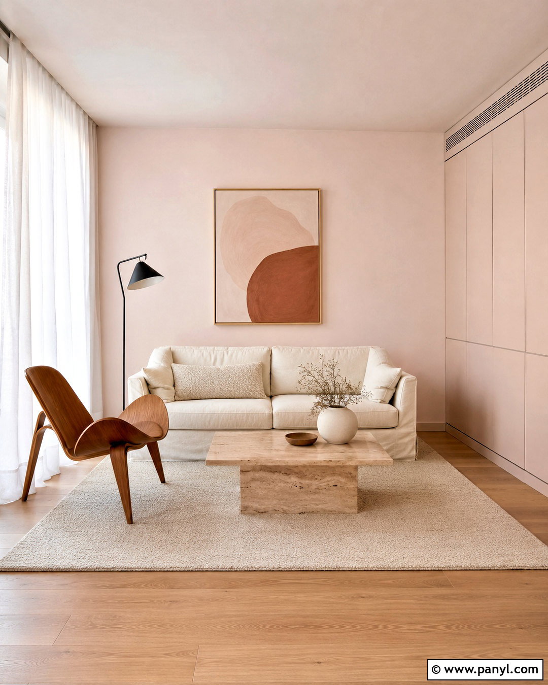 Minimalist Blush Pink Living Room - 20 blush pink living room ideas