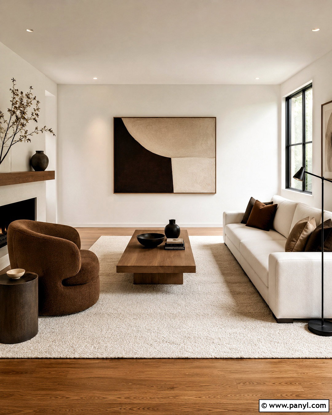 Minimalist Brown And White Living Room - 20 brown and white room ideas