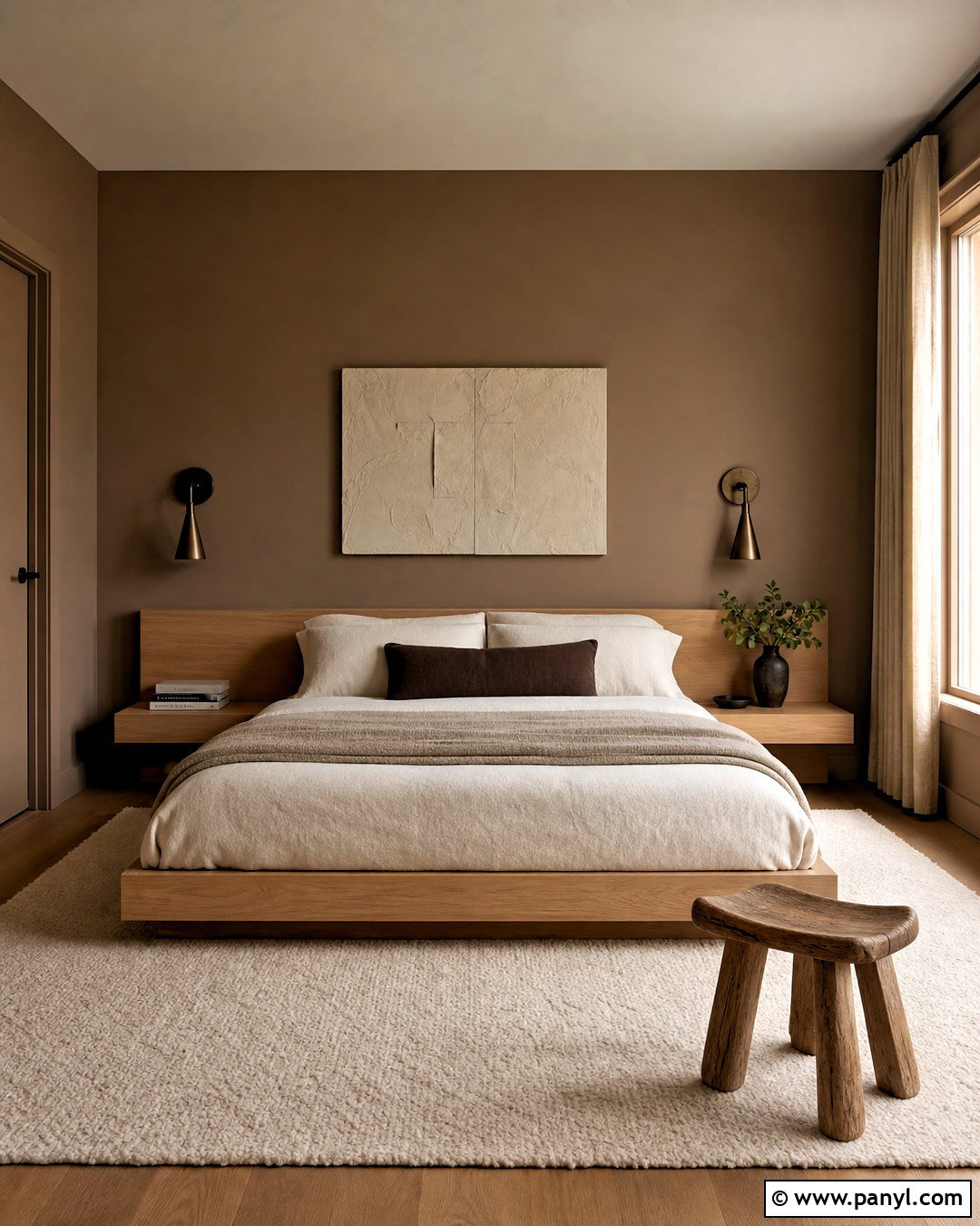 Minimalist Brown Bedroom - 20 warm brown bedroom ideas