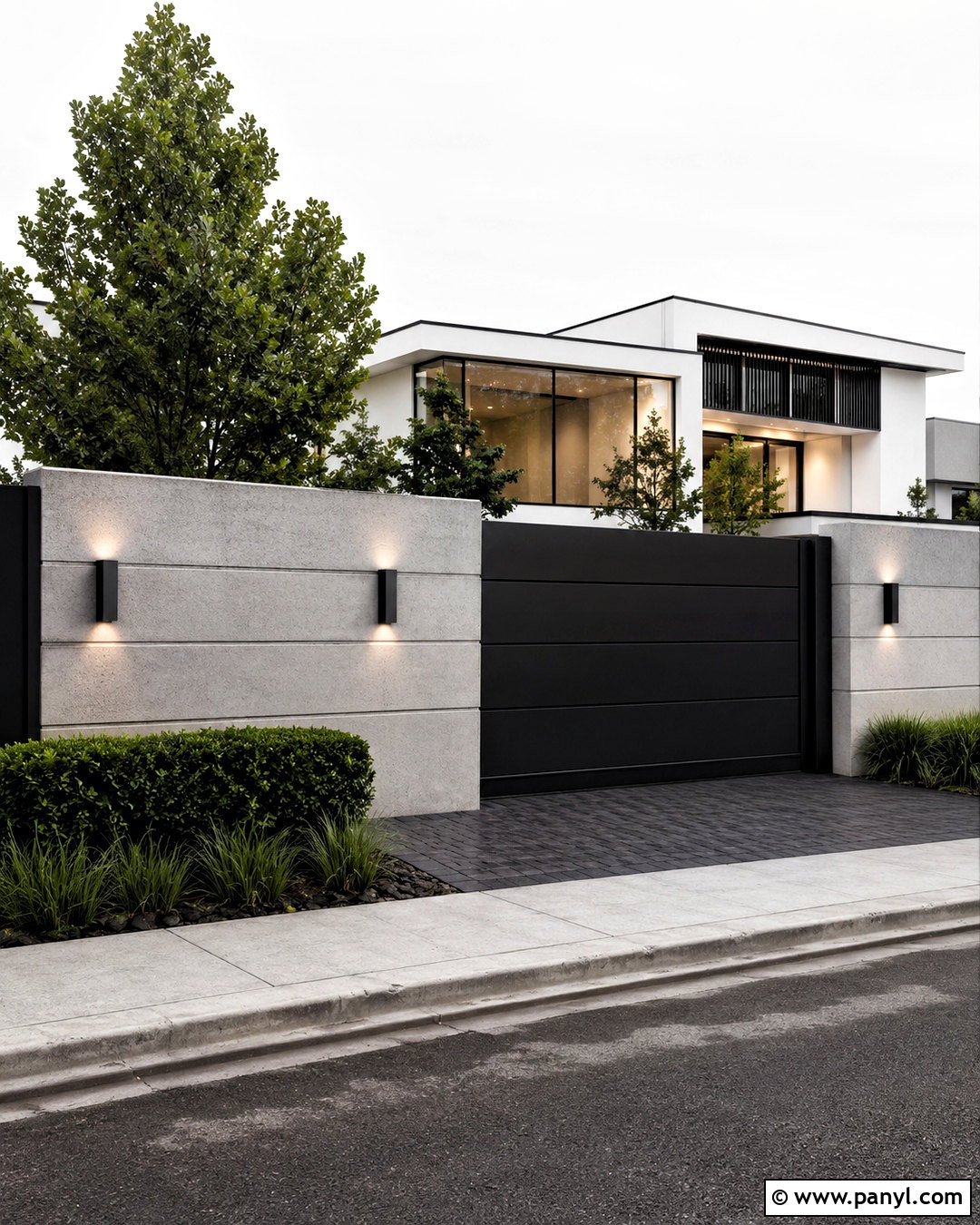 Minimalist Concrete Compound Wall - 20 compound wall design exterior modern ideas