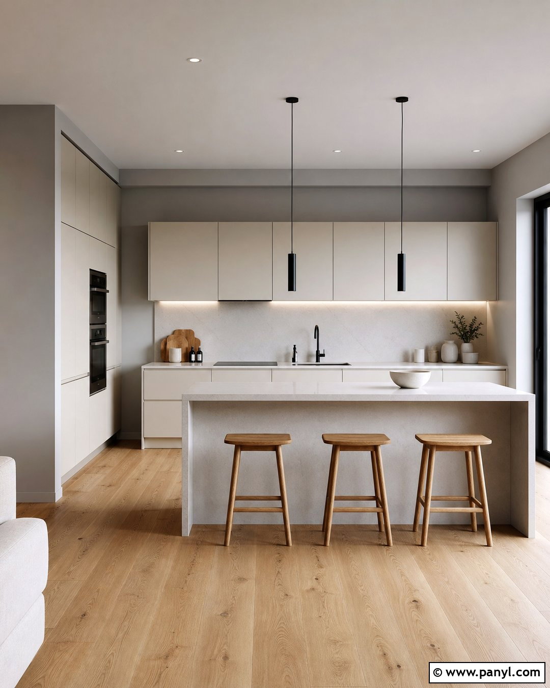 Minimalist Cream Kitchen With Grey Walls - 20 Cream Kitchen With Grey Walls