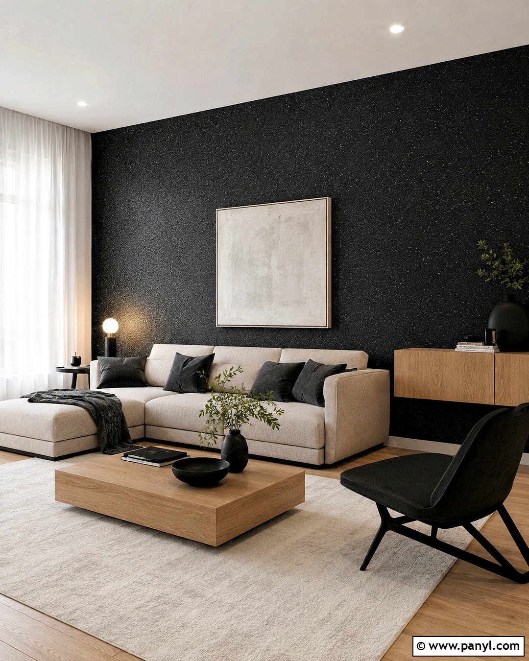 Minimalist Dark Glitter Wallpaper Living Room - 20 dark glitter wallpaper ideas