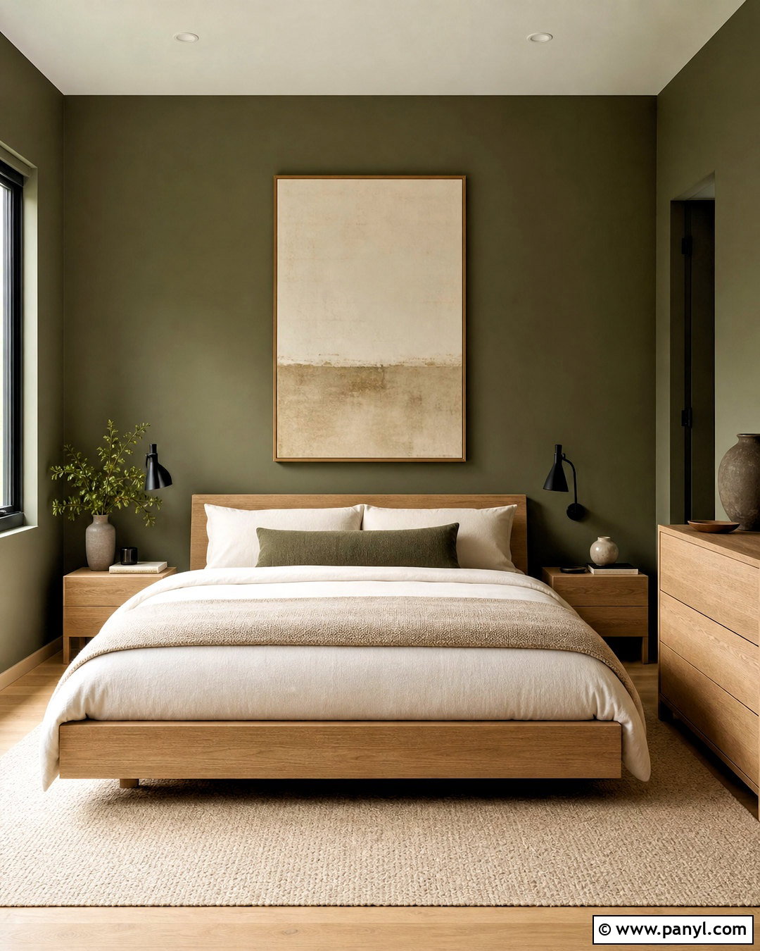 Minimalist Dark Olive Green Bedroom - 20 dark olive green bedroom ideas