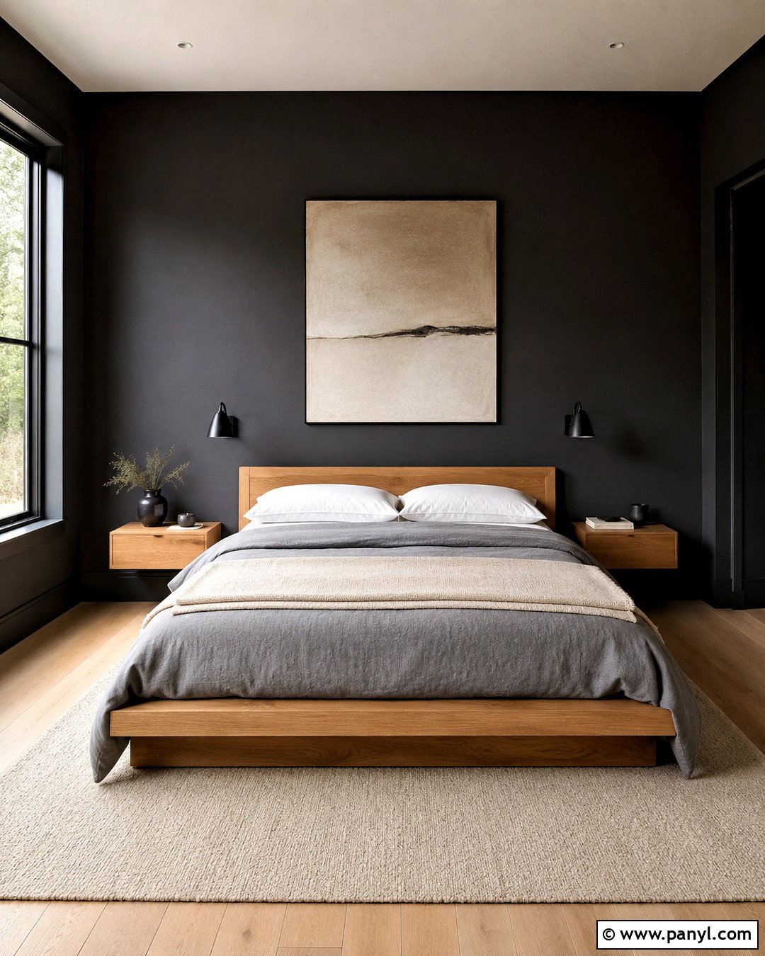 Minimalist Dark Wall Bedroom - 20 dark wall bedroom ideas