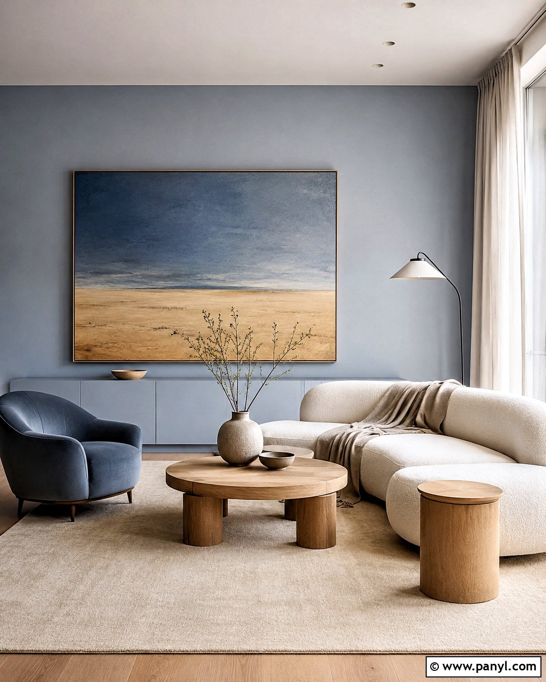 Minimalist Dusty Blue Living Room - 20 dusty blue living room ideas