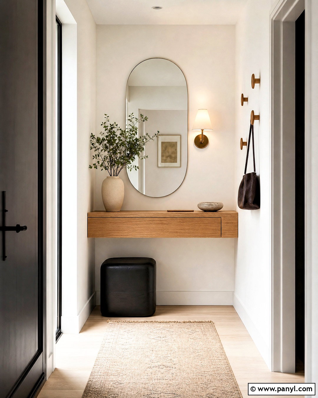 Minimalist Entryway With Floating Shelf - 20 entryway ideas
