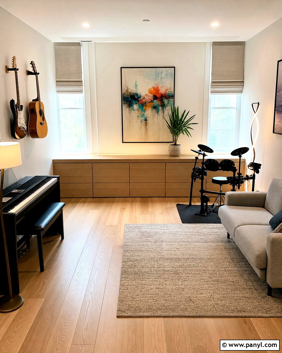 Minimalist Family Music Room - 20 family music room ideas