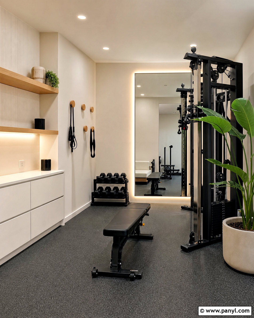 Minimalist Fitness Studio Interior - 20 fitness studio design ideas