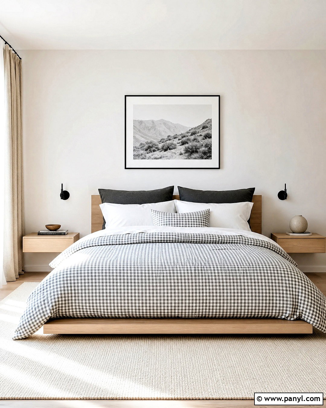 Minimalist Gingham Bedding - 20 gingham bedding ideas