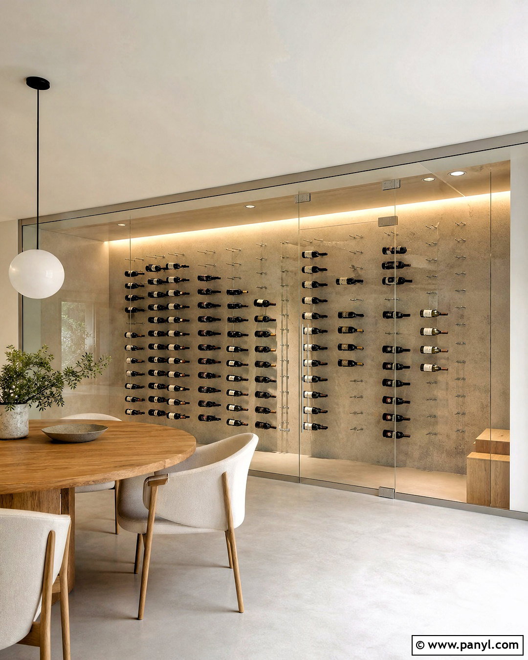 Minimalist Glass Wine Cellar Wall - 20 small glass wine cellar wall ideas
