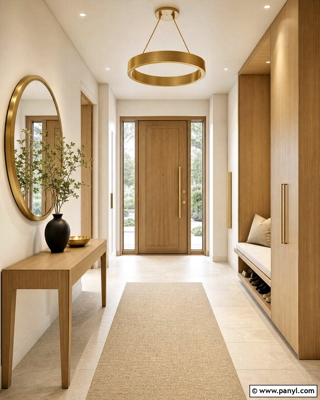 Minimalist Gold Entryway - 20 gold interior design ideas