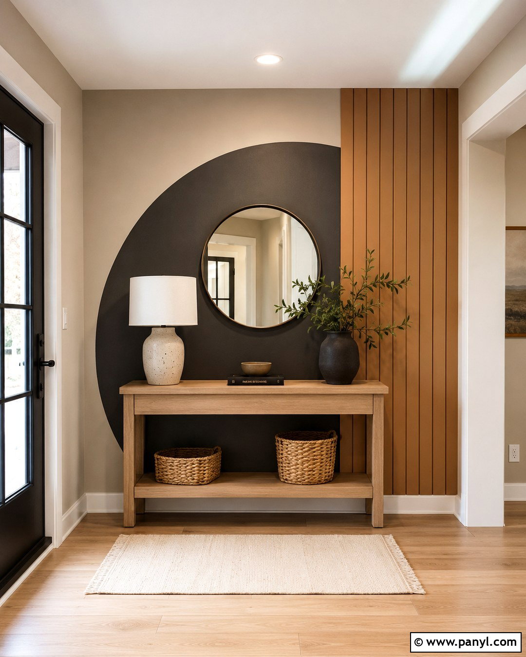 Minimalist Half Circle Geometric Wall - 20 Modern Geometric Wall Paint Ideas