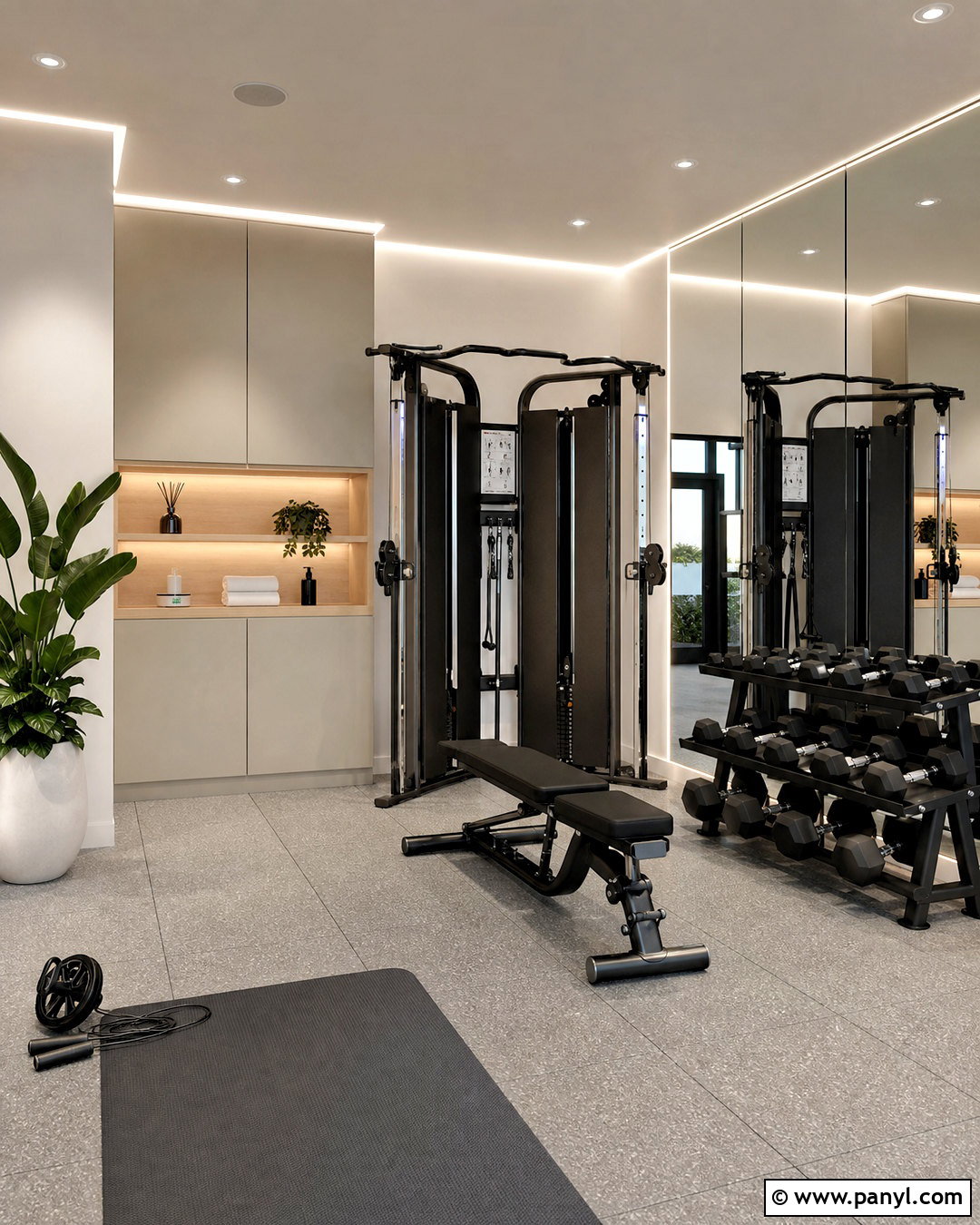 Minimalist Home Gym - 20 gym decorating ideas