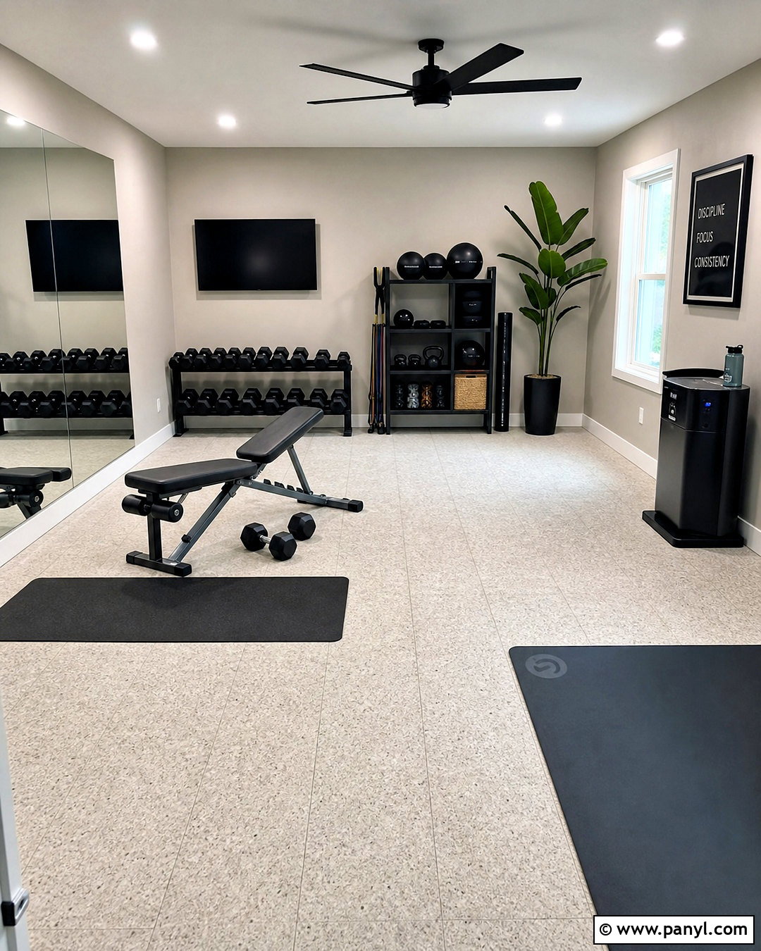Minimalist Home Gym - 20 empty rooms interior ideas