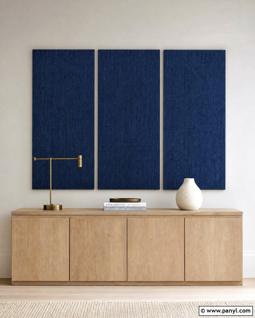 Minimalist Indigo Wall Panels - 20 jean wall ideas