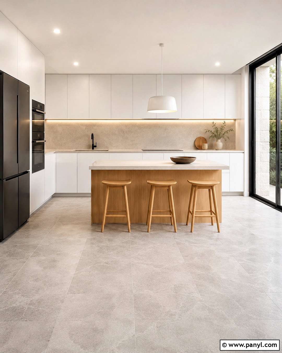 Minimalist Kitchen With Light Grey Floors - 20 light grey floors kitchen ideas